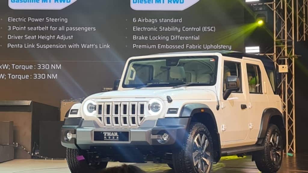 Mahindra Thar Roxx 5-Door SUV Launched in India at ₹12.99 Lakh