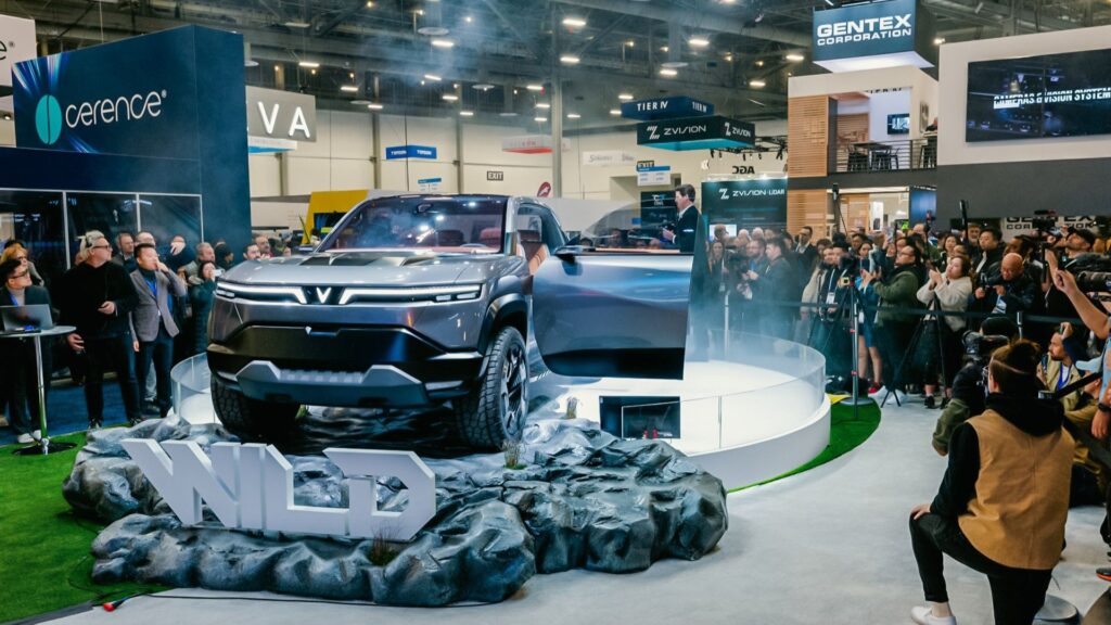 VinFast Unveils VF3 Electric SUV At CES 2024